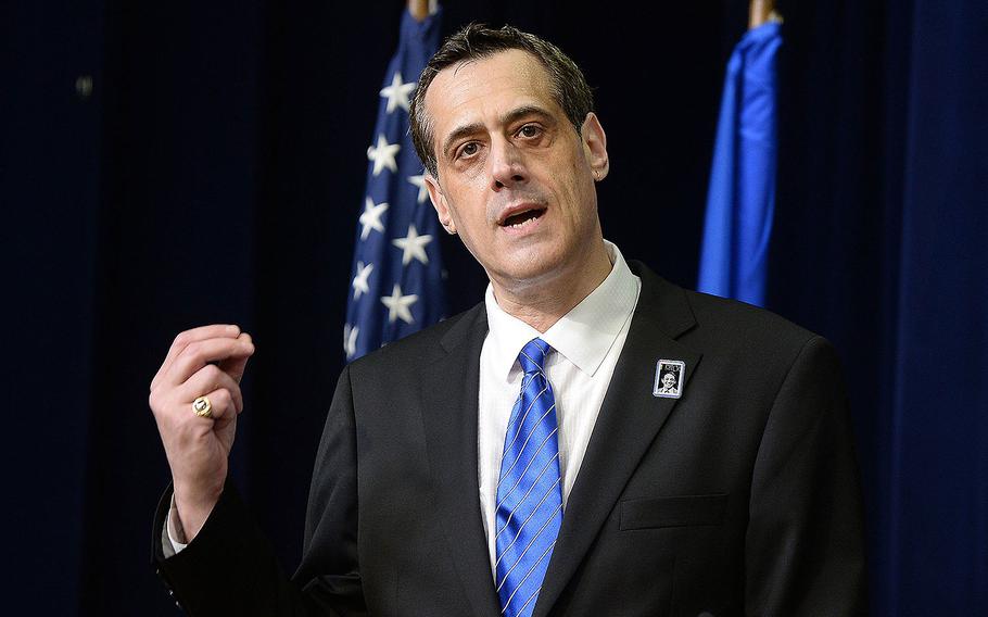 Stuart Milk, a co-founder of the Harvey Milk Foundation, speaks at the White House on May 22, 2014 in Washington.