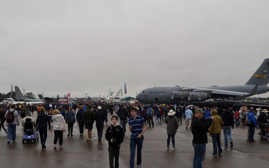 More than 157,000 people viewed static and aerial displays of 236 different aircraft representing 29 nations Saturday at the annual Royal International Air Tattoo at RAF Fairford.