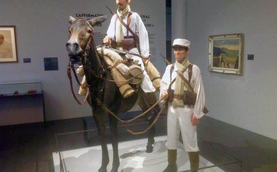 An exhibit at the Foreign Legion museum at Aubagne includes figures from the 1930s, an era featured in many Hollywood action films such as Beau Geste, Legion of Missing Men, Morocco and March or Die.