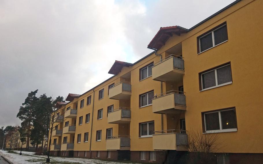 Base housing at Grafenwoehr Training Area, Germany, Friday, Jan. 19, 2018. 