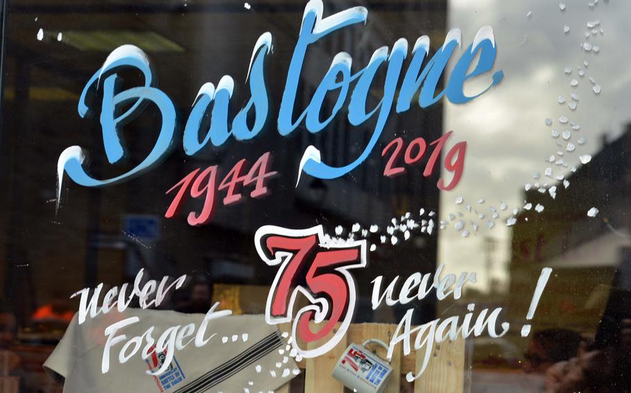 Shop windows in Bastogne, Belgium, are decorated with art marking the 75th anniversary of the Battle of the Bulge on Saturday, Dec. 14, 2019.






