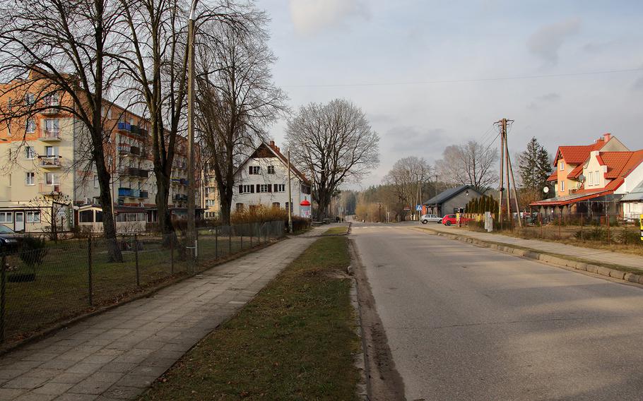 Homes line the main street that runs through Bemowo Piskie, Poland, on Feb. 15, 2020. A U.S.-led NATO battle group is based at the training area on the outskirts of the village in northeastern Poland. 

Photo courtesy of Piotr Panufnik