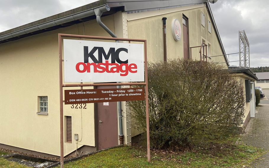 The KMC Onstage theater on Kleber Kaserne, Germany, on Friday, March 13, 2020.