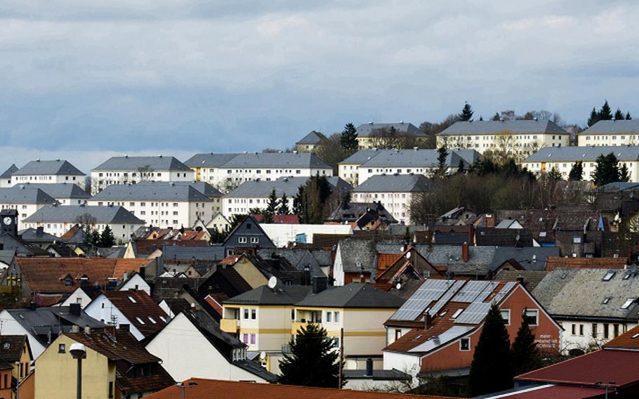 The U.S. Army's Smith Barracks sits on a hill above Baumholder, Germany. U.S. Army Garrison Rheinland-Pfalz officials on Oct. 15, 2020, issued an order barring military community members from frequenting bars and pubs in Baumholder after an employee of one of the establishments continued to work despite testing positive for the coronavirus.