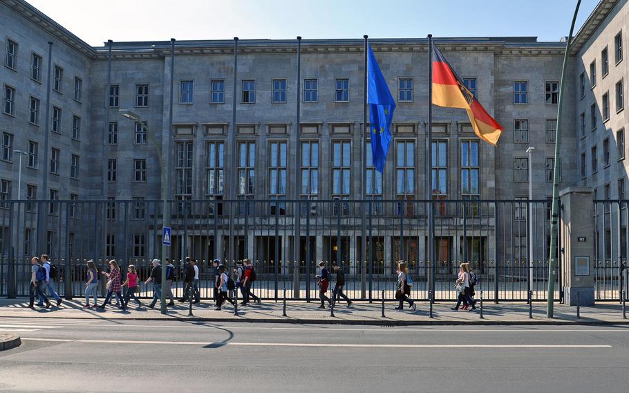 The Federal Finance Ministry building in Berlin. The ministry said this week that the treaty allowing U.S. forces to operate in the country protects American troops from being forced to pay German income taxes. 



