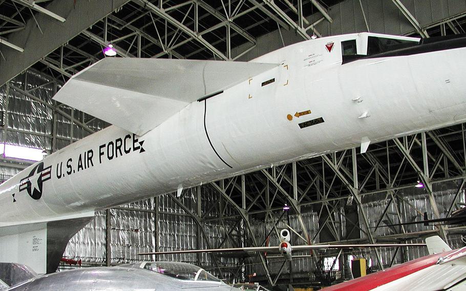 The "Valkyrie" nickname given to the Air Force’s first overseas-based F-35A squadron isn't the service's first use of the legendary name. This 2003 photo taken at the Air Force Museum in Dayton, Ohio, shows the only remaining XB-70 Valkyrie high-altitude bomber, a Mach-3 capable aircraft conceived for the Strategic Air Command in the 1950s. The only other XB-50 produced before funding was cut off went down after a midair collision in 1965.