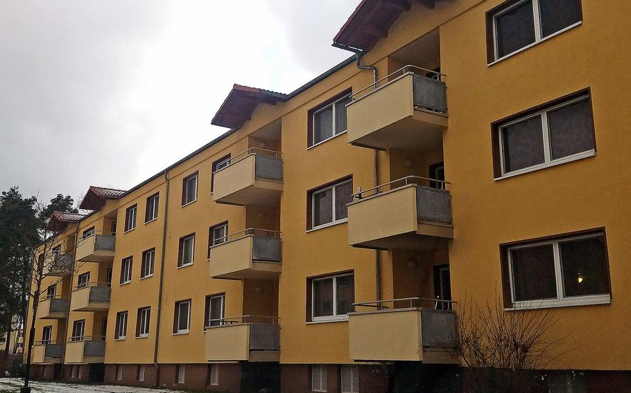 A housing area at Grafenwoehr Training Area, Germany, in 2018. Army housing in Europe broadly ranks low in customer satisfaction, a new service survey found, although some installations have improved since last year.