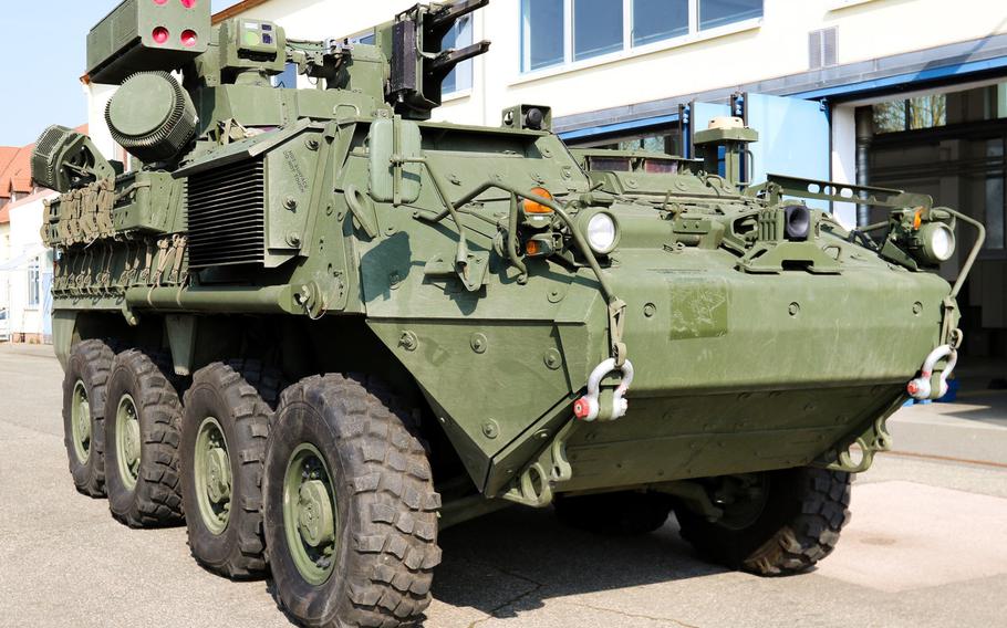 The 5th Battalion, 4th Air Defense Artillery Regiment, a unit under the 10th Army Air and Missile Defense Command based in Ansbach, Germany, is the first to field the Maneuver Short Range Air Defense system on its Stryker vehicles.

