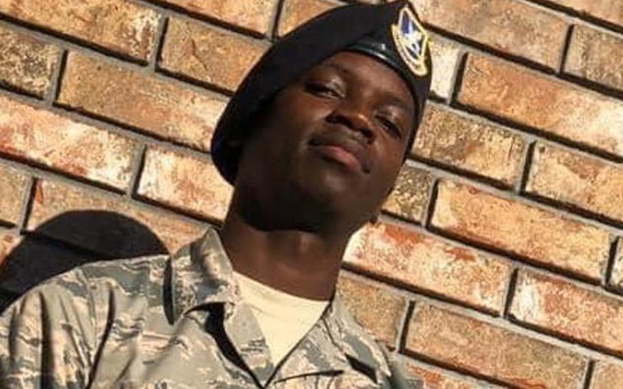Airman 1st Class Fred D. Abrams IV, shown here in his Facebook profile picture, died May 14, 2020 in a car accident in a town near Aviano Air Base, Italy, according to the Air Force and Italian media reports.