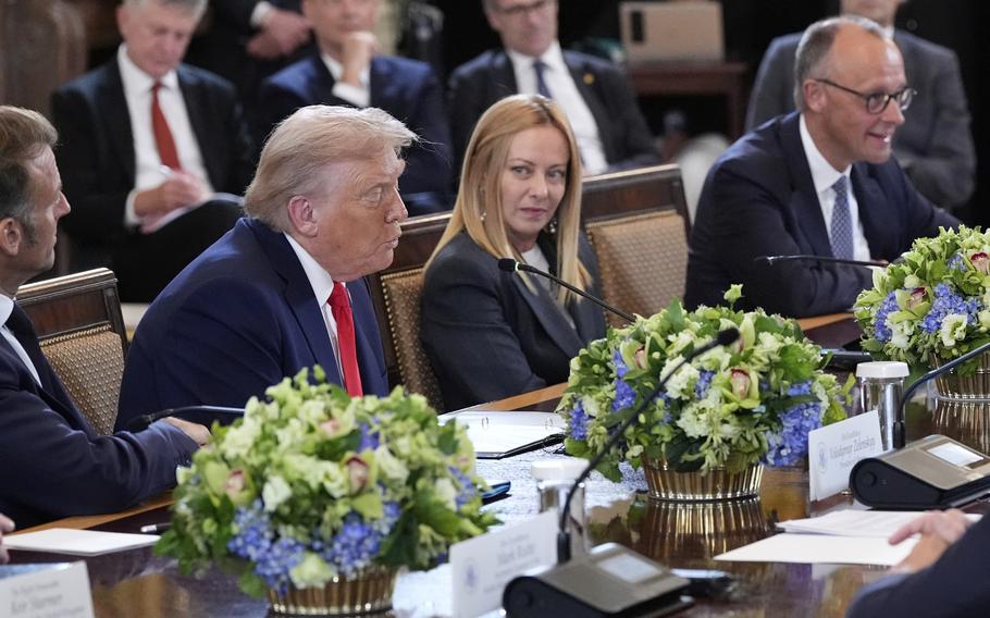 An official meeting between world leaders in the U.S.