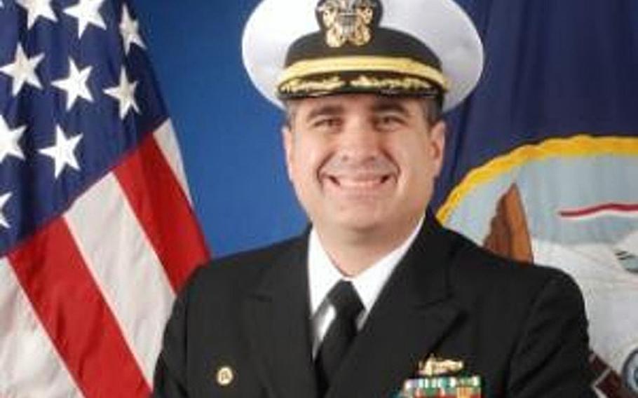 Commander Herman Pfaeffle has been relieved of command of the USS John L. Hall after the ship struck a pier in Batumi, Georgia.