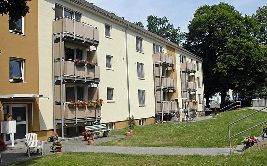 Junior enlisted soldiers arriving to Europe with their families can count on living in government housing such as this family housing unit in Wiesbaden, Germany&#39;s Hainerberg community.  A new policy is being implemented for Army garrisons around Europe to house 100 percent of all accompanied privates to staff sergeants on post, if units are available, along with up to 10 percent of accompanied senior enlisted troops and officers.