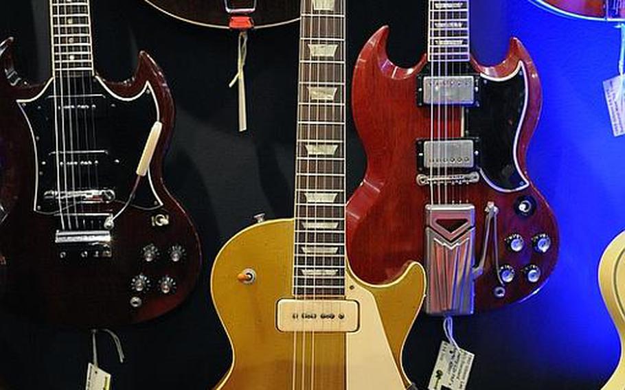 This 1953 Gibson Les Paul guitar can be bought for 19,750 euros (about $26,665). It is on display at the International Vintage Show in hall 4.1 at the Musikmesse in Frankfurt, Germany. The hall is showcasing some of the rarest guitars of the rock era.