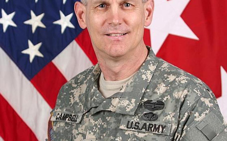 Lt. Gen. Donald M. Campbell Jr. will take command of U.S. Army Europe and 7th Army on Dec, 3, 2012, four days after relinquishing the reigns of the Army's III Corps and Fort Hood, Texas.