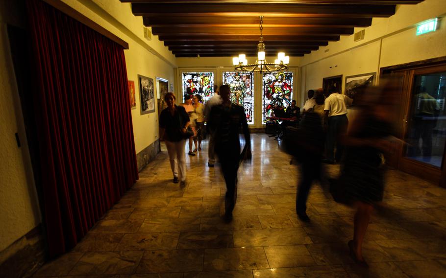 After a final retreat ceremony symbolizing the end of the U.S. Army presence in Heidelberg, Germany, guests were invited to tour the former home of U.S. Army Europe's commanding generals.