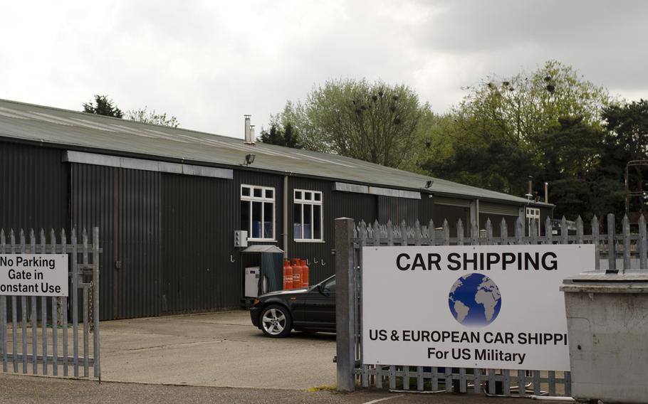International Auto Logistics opened new vehicle processing centers, like this one in Mildenhall, England, when it took over the contract in May to ship servicemembers' vehicles. The company has faced criticism for late deliveries and not being able to provide accurate information about the location of vehicles.