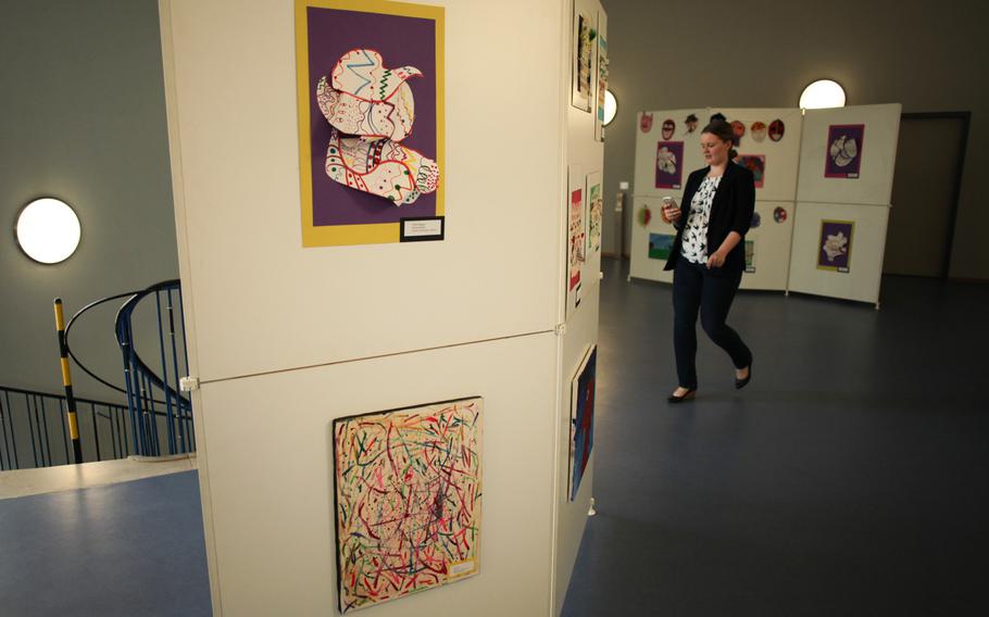 Art produced by American students at DODDS schools in Rheinland Pfalz hangs in the German-American library in Kaiserslautern's Atlantic Academy. The exhibit, which opens Monday, May 18, 2015, and runs through May 29, features dozens of pieces from American elementary and middle schools in Baumholder, Kaiserslautern, Landstuhl, Ramstein and Vogelweh. The show is open 9 a.m. to 5 p.m. Monday through Thursday and 9 a.m. to 2 p.m. Fridays. The library is located at Lauterstrasse 2, Kaiserslautern.

Matt Millham/Stars and Stripes