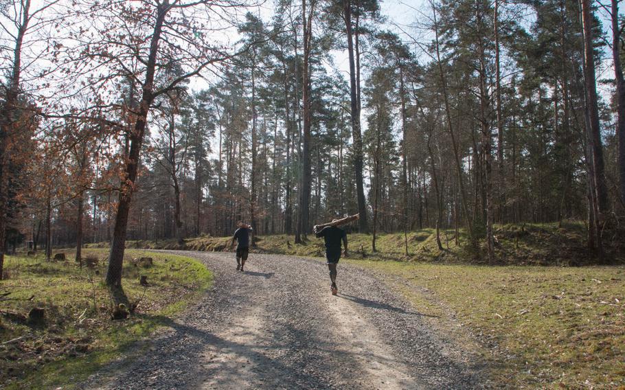 The course of the 4th annual Grafenwoehr rugged terrain obstacle run held in Grafenwoehr, Germany Saturday, April 9, 2016, wound through the forests and backwoods of the training area.