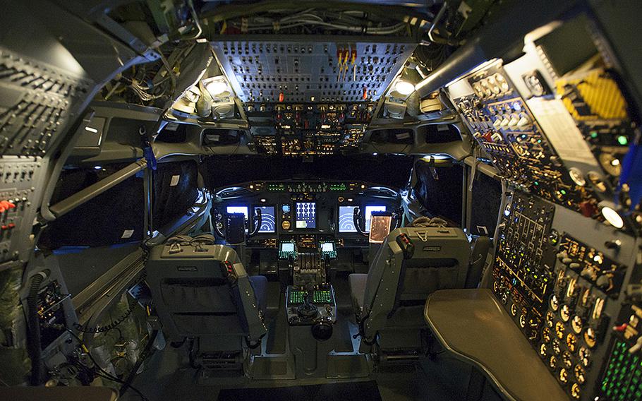 The NATO AWACS aircraft has an updated cockpit and avionics systems that includes five full-color displays providing crew members with customizable engine, navigation and radar data.