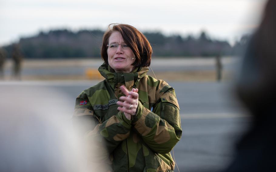 Maj. Gen. Tonje Skinnarland declared at the Royal Norwegian Air Force base in Rygge, Nov. 6, 2019, that Norway's F-35s have achieved Initial operational capability.