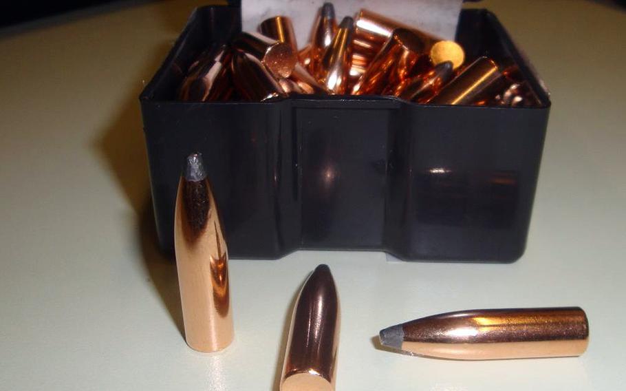 A service member at Ramstein Air Base received a box of .30-caliber bullets in the mail instead of the chocolate sauce that he had ordered.