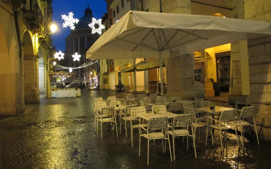 This small street in Vicenza's old town was off limits to 173rd Airborne Brigade soldiers for 45 days after a group of paratroopers was accused of assaulting Italian men. The street has several popular bars.