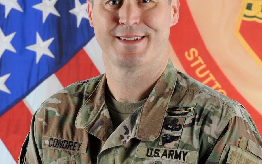 Col. Jason Condrey, U.S. Army Garrison Stuttgart commander.