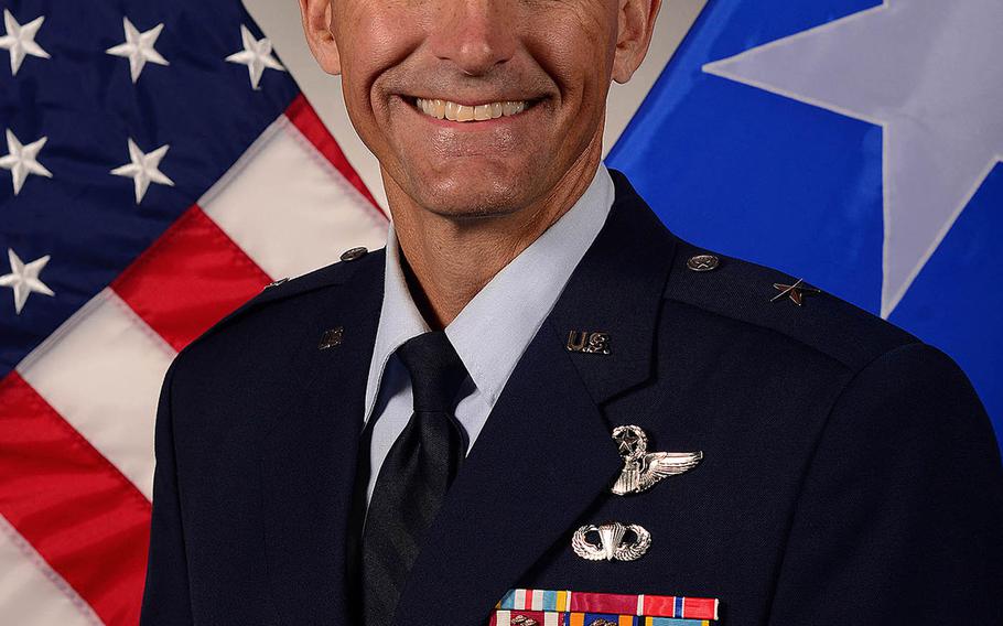 Brig. Gen. Daniel T. Lasica, outgoing commander of the 31st Fighter Wing at Aviano Air Base, Italy.