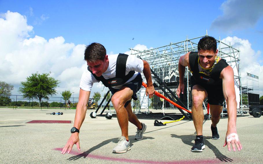 Brothers Air Force Capt. Noah Palicia and Army Lt. Col. Eric Palicia competed against other members of their service branches in September 2019, in the Alpha Warrior competition at Retama Park near San Antonio, Texas. 