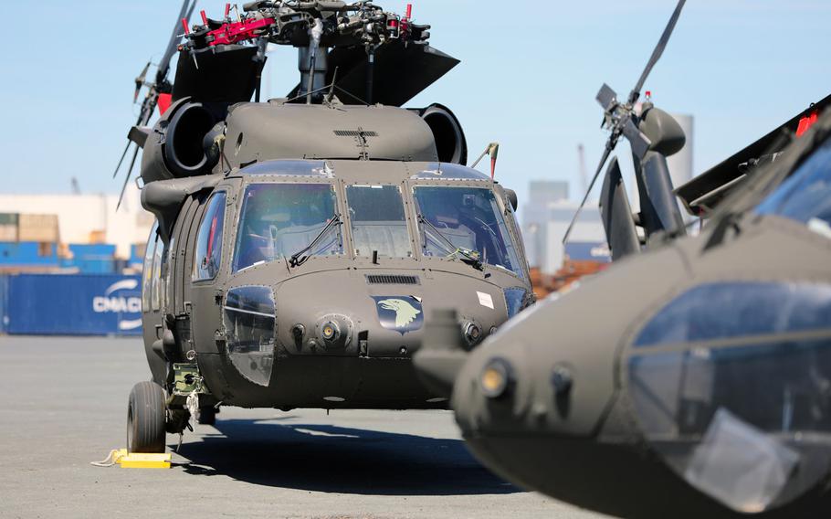 Helicopters from the 101st Airborne Division Combat Aviation Brigade, from Fort Campbell, Ky., began arriving in La Rochelle, France on July 7, 2020, for the sixth rotation of Atlantic Resolve.