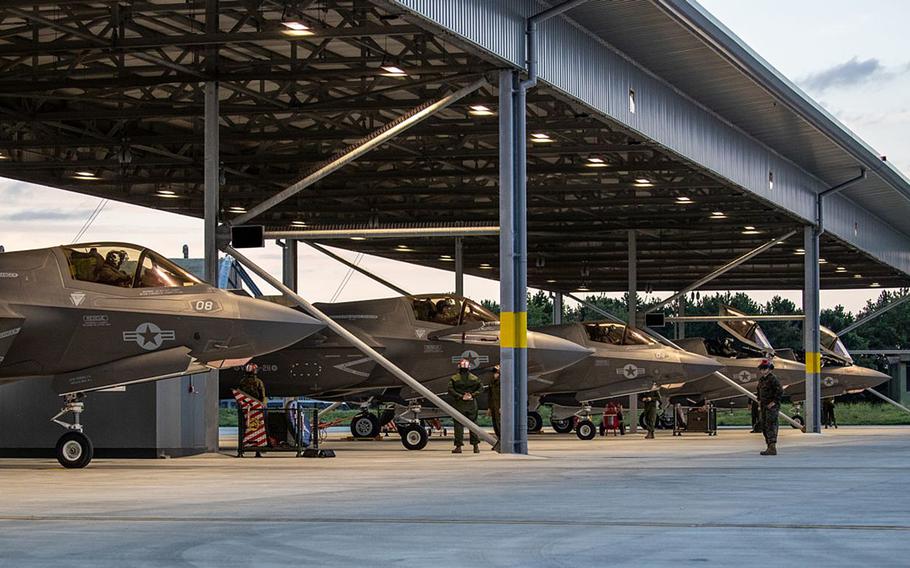 Aircraft from Marine Fighter Attack Squadron 211 arrived at RAF Marham Sept. 3, 2020, from their base in Yuma, Ariz. The 10 F-35B Lightning II jets are participating in Exercise Point Blank 20-4 along with other NATO partners.