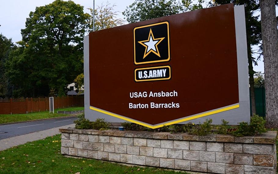 U.S. European Command is holding off turning over land to German authorities, including Barton Barracks in Ansbach, as it assesses the possible effects of President Donald Trump's proposal to withdraw some 12,000 troops from Germany.