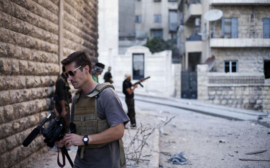 Journalist James Foley in Syria, 2012.
