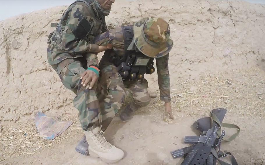 Afghan soldiers during the battle for Kunduz.