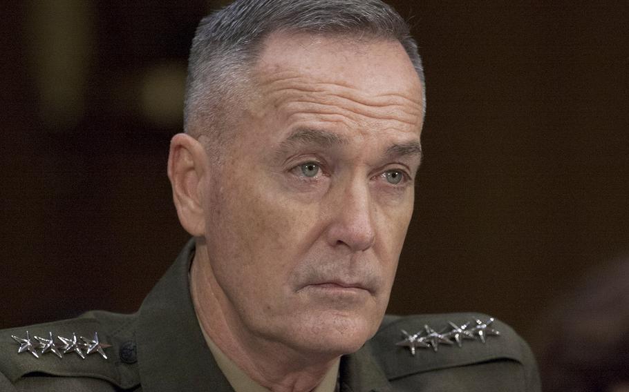 Gen. Joseph Dunford at a Senate hearing on Capitol Hill in January, 2015.