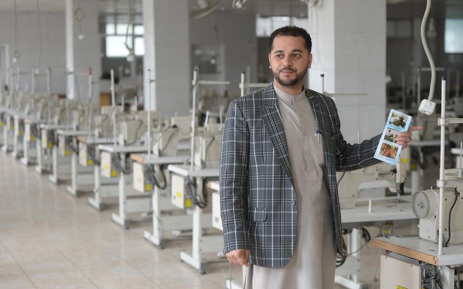 Muhibullah Rahmati, finance and administration manager at the Tarsian and Blinkley textiles factory, walks around one of several rooms filled with unused sewing machines on March 23, 2016. Rahmati says the factory has been dormant, save for a handful of part-time workers, since the U.S. Defense Department canceled a contract to make uniforms for Afghan forces three years ago. 


