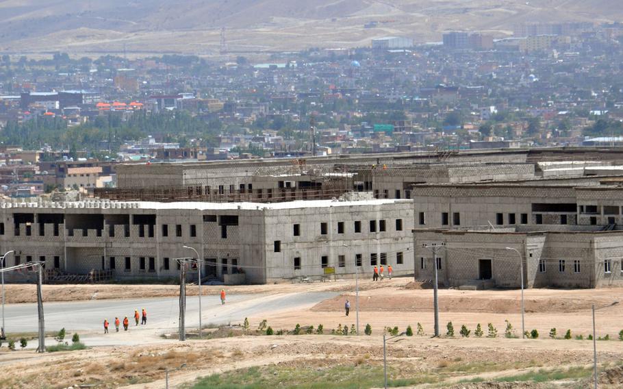 The Marshal Fahim National Defense University in Kabul is shown here in 2015. The Islamic State group claimed responsibility for a Monday attack there.