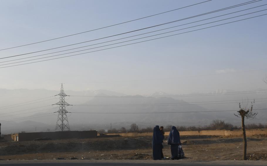 The United States has funded the construction of high power lines like the ones pictured here on Sunday, Dec. 24, 2017, in Parwan province in the hopes of electrifying Afghanistan and bringing economic development as well as lower costs for powering equipment at the many Afghan military outposts dotting the country's landscape.
