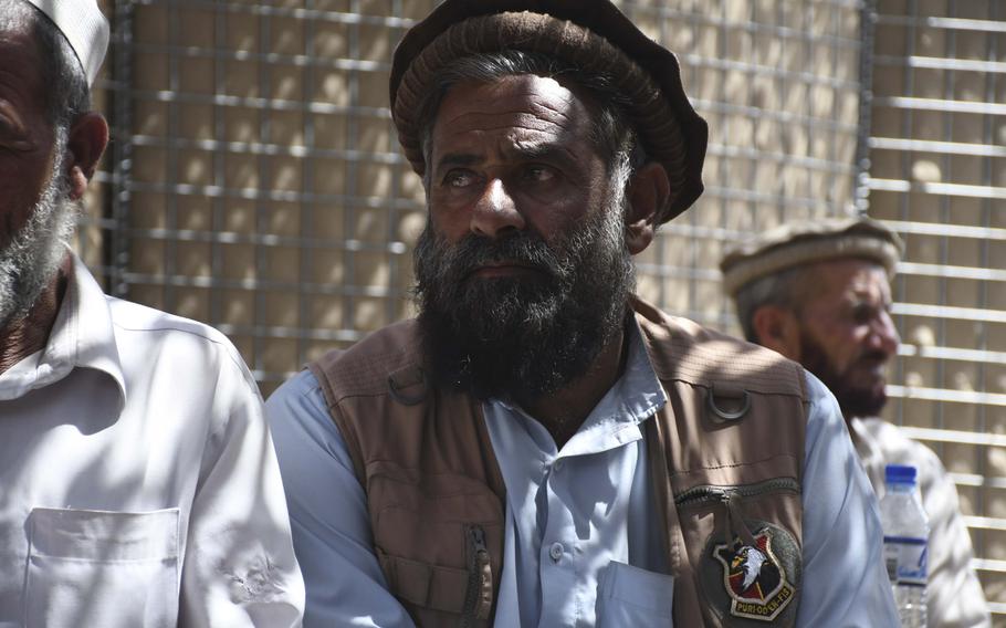 Ghulam Sakhi, commander of the Afghan Local Police in Deh Bala district in Nangarhar province, said Saturday, July 7, 2018, that operations with U.S. Special Forces and Afghan commandos to clear the area of Islamic state fighters means locals and Taliban fighters can soon return to the valley. 