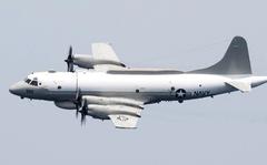 A U.S. Navy EP-3E Aries II assigned to Fleet Air Reconnaissance Squadron 1 flies over the Persian Gulf in April 2016. Navy officials said a Russian SU-27 fighter jet flew dangerously close to a Navy EP-3 Aries in international airspace over the Black Sea, Monday, Nov. 5, 2018.

COURTESY OF U.S. NAVY