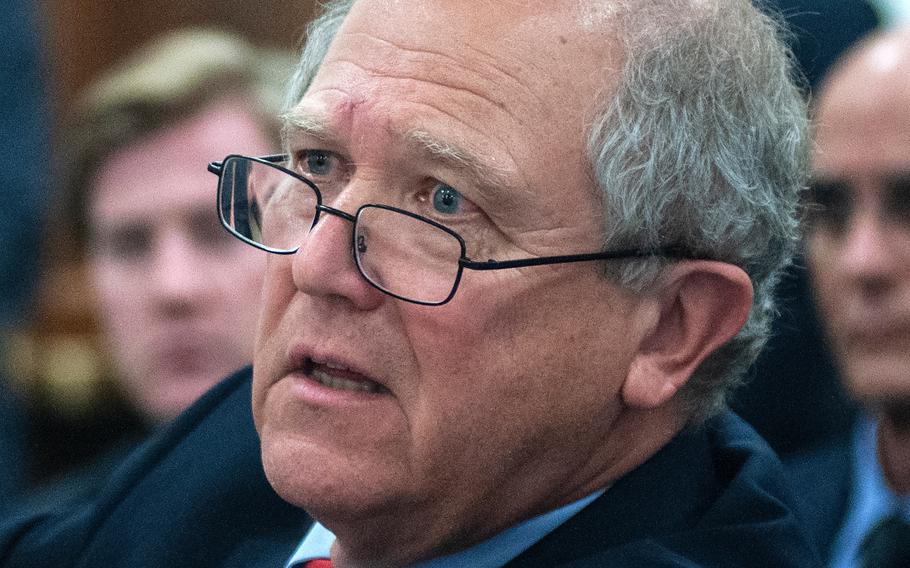 Special Inspector General for Afghanistan Reconstruction John Sopko attends a hearing on Capitol Hill in Washington on July 25, 2017.