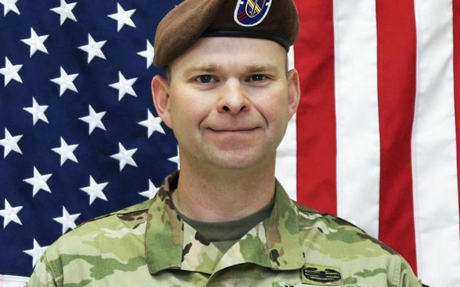 Command Sgt. Maj. Timothy A. Bolyard, who was killed in an insider attack in Afghanistan on Sept. 3, 2018, ''didn't go down without a fight,'' his son Preston Bolyard said after reading a recently released Army report that gave more details about the attack. 
