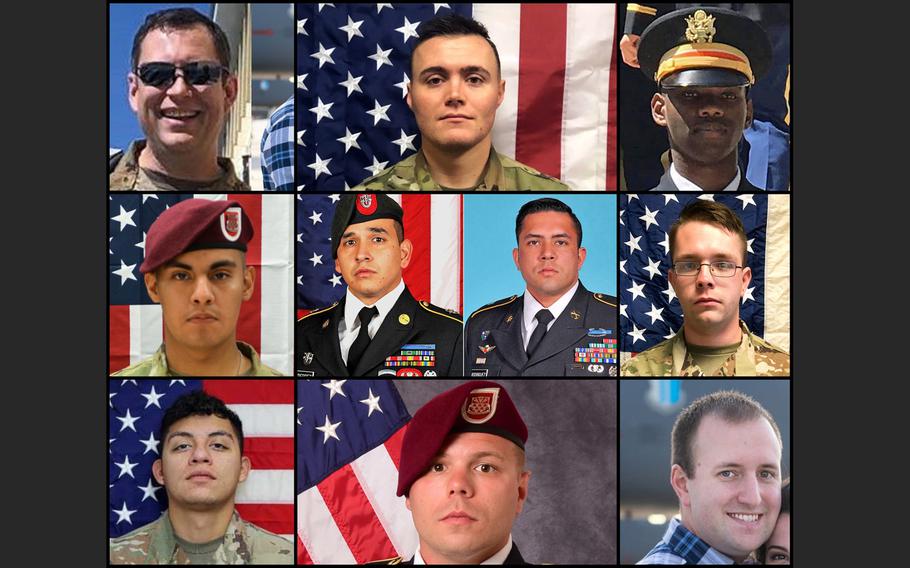 Ten American service members died in Afghanistan in 2020.