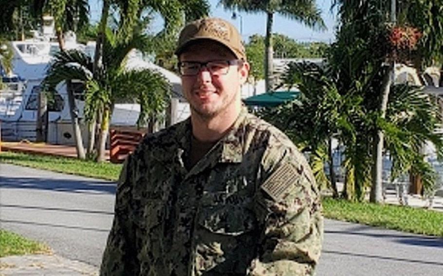 Petty Officer 2nd Class Ian McKnight went overboard from the USS Nimitz as it operated in the North Arabian Sea on Sept. 6. An extensive search for him was called off on Sept. 8. 
