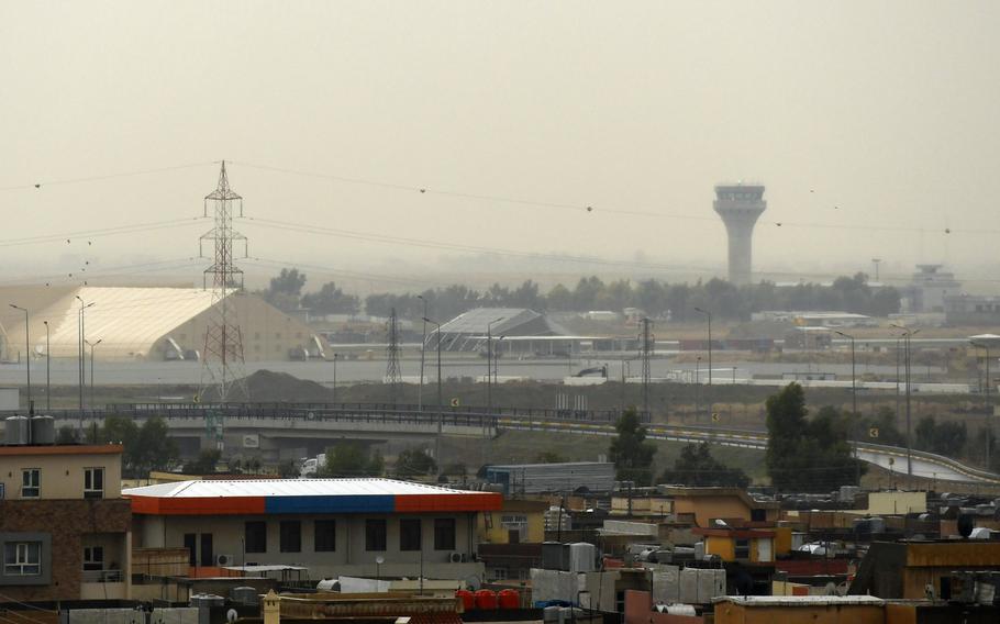 The Irbil International Airport in the capital of Iraqs Kurdistan region is pictured here on Wednesday, Jan. 8, 2020, hours after an Iranian missile attack.