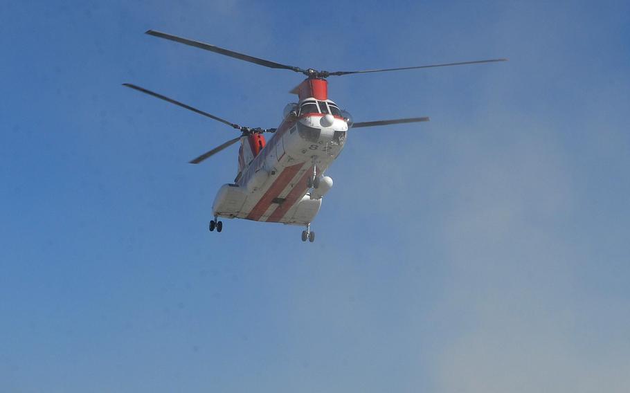 A helicopter lands at Bagram Airfield, Afghanistan, in December 2016. An error by the U.S. military meant some coalition partners, who are supposed to pay back the cost of helicopter flights, got free rides for three years, says a March 22, 2021, report by the Defense Department Inspector General.
