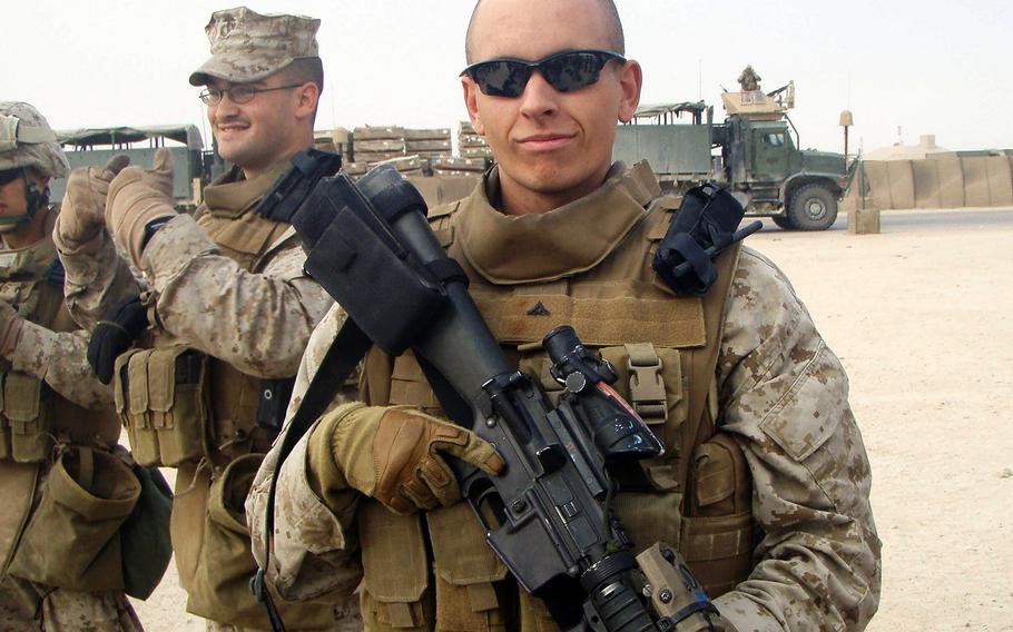 Lance Cpl. Jordan Haerter was posthumously awarded the Navy Cross along with Cpl. Jonathan Yale for their bravery on April 22, 2008 in Ramadi, Iraq. Haerter and Yale stood their ground and stopped a truck carrying 2,000 pounds of explosives. The two Marines died in the blast, but it's estimated that their actions saved the lives of 50 Marines and more Iraqis.