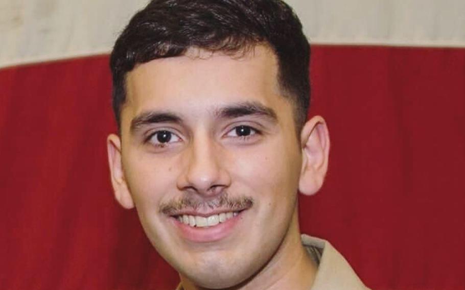 Petty Officer 2nd Class Slayton Saldana, an aviation electronics technician assigned to Helicopter Sea Combat Squadron 5 aboard the USS Abraham Lincoln, has been listed as duty status whereabouts unknown.
