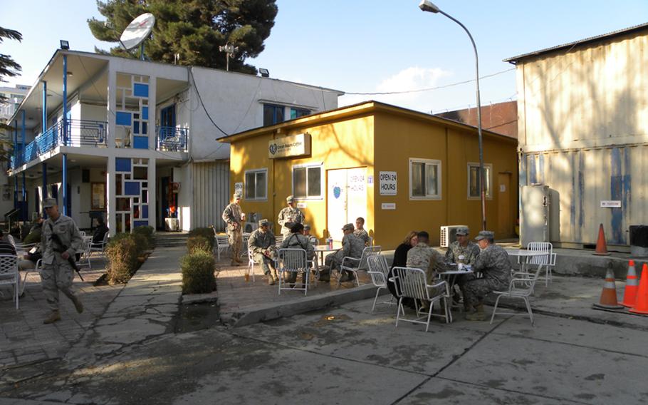 FBI agents arrested Dinorah Cobos and Raymond Azar, who received prison sentences for bribery and conspiracy, at this Green Bean cafe near the U.S. Army Corps of Engineers headquarters in Kabul on April 7, 2009.