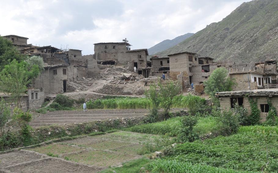 Surrounded by peaks, the area outside Combat Outpost Michigan is dotted with mountainside villages that  insurgents sometimes use to attack the base.